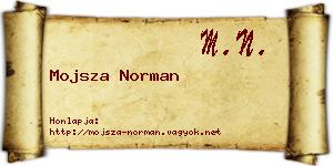Mojsza Norman névjegykártya